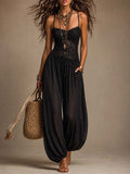 Beatrice | Jumpsuit Harem de Encaje y Chifón