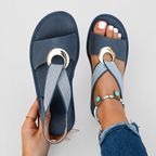 Skye | Sandalias planas con hebilla metálica