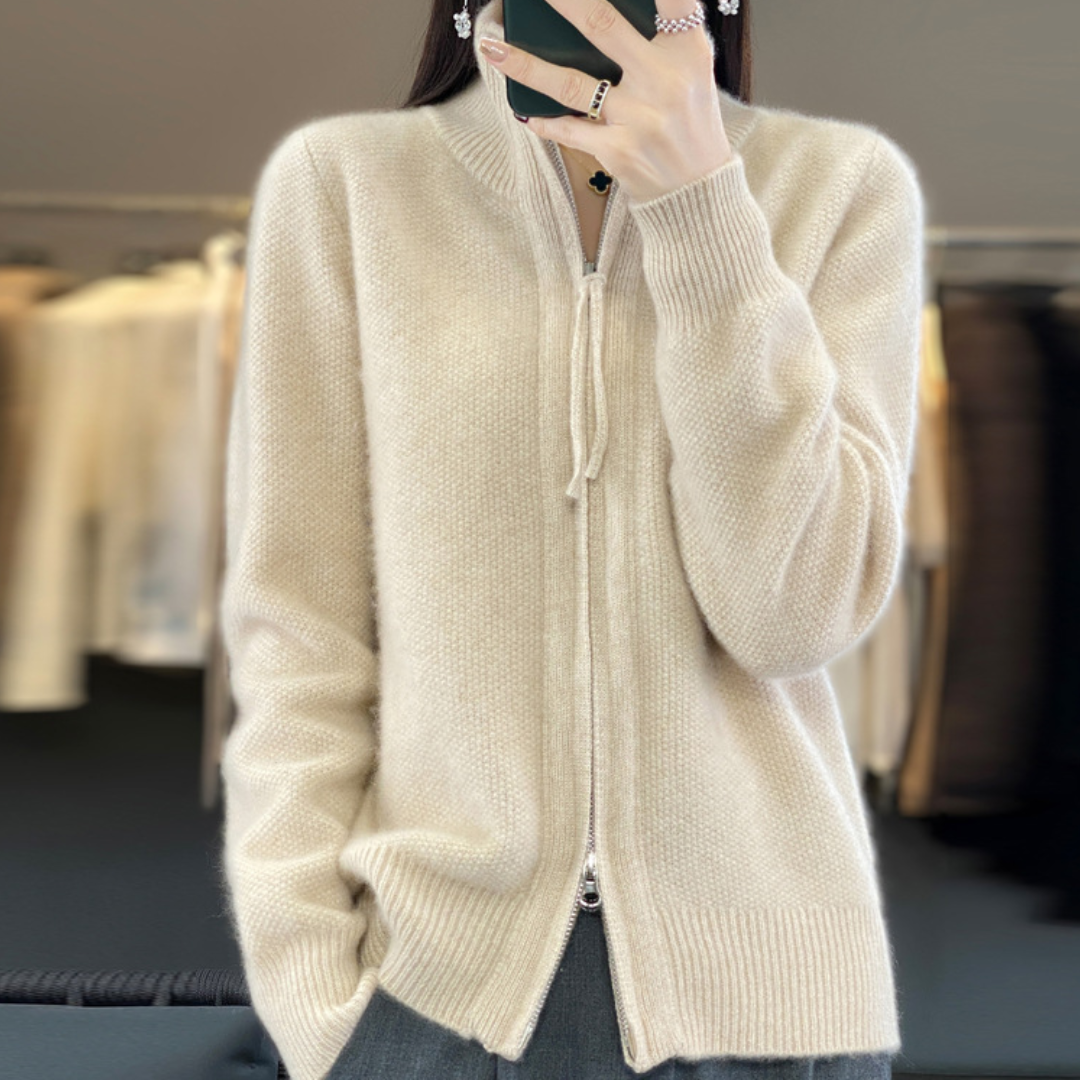 LUNA | Cardigan doux zippé