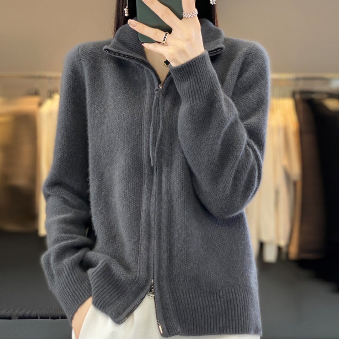 LUNA | Cardigan doux zippé