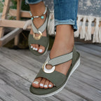 Skye | Sandalias planas con hebilla metálica