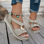 Skye | Sandalias planas con hebilla metálica