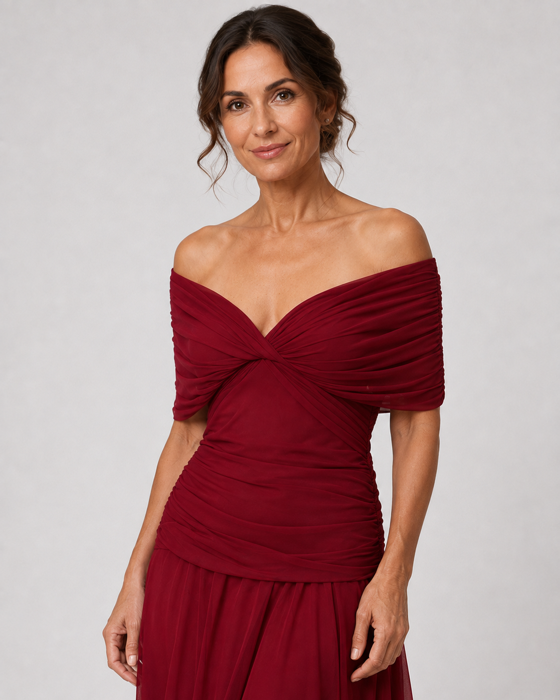 Liana | Vestido largo strapless de chiffon