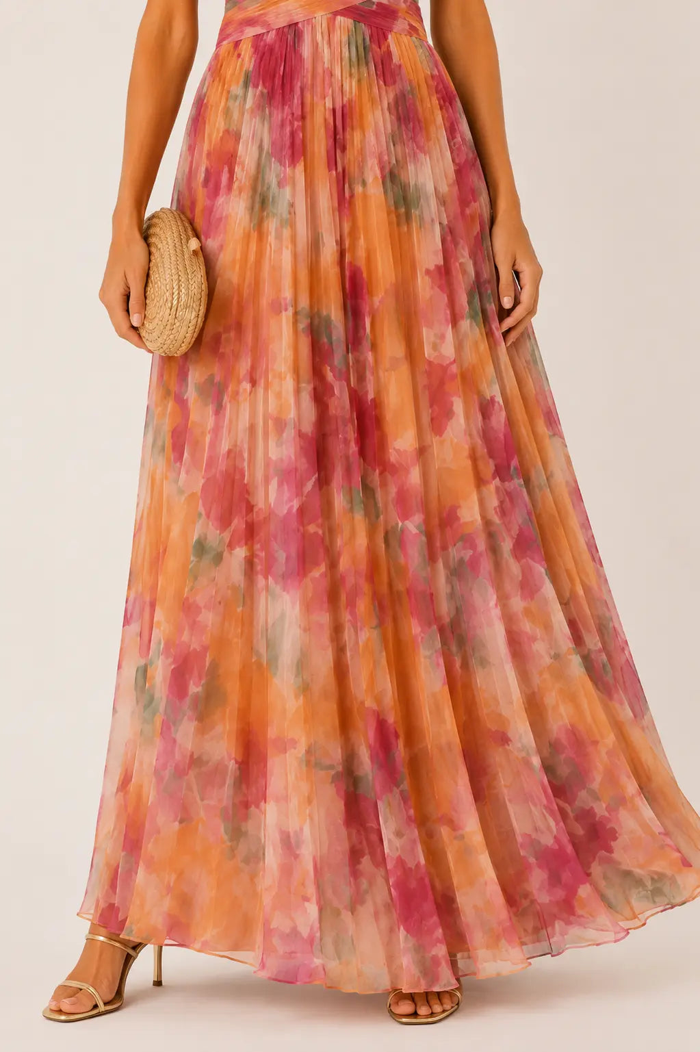 Giselle | Vestido largo floral con escote en V y tirantes