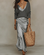 Nikita | Conjunto de vestido midi y suéter de punto