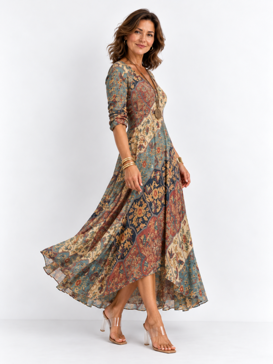LYDIA | Robe longue fluide à la coupe souple