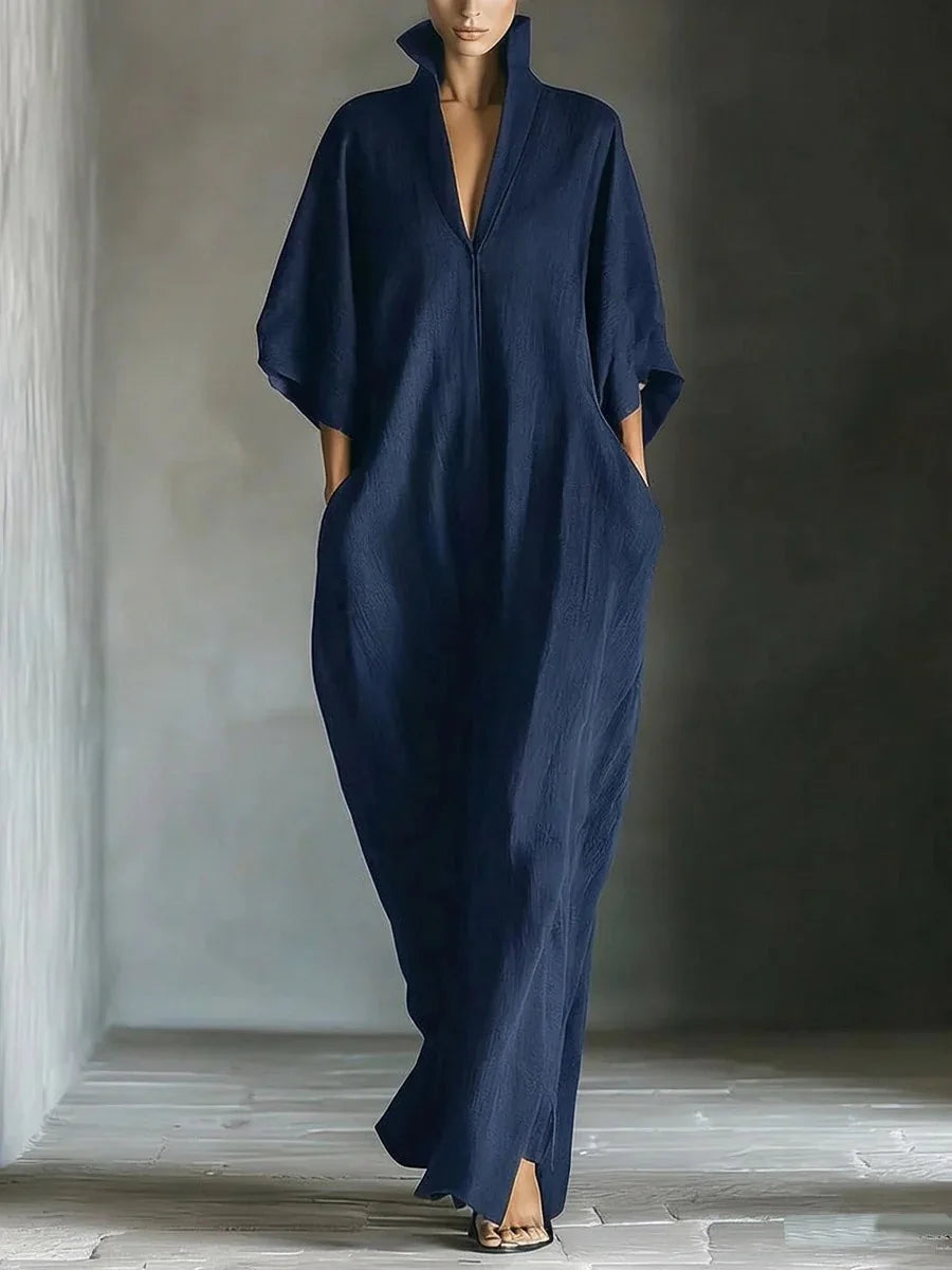 Cosima | Vestido largo con mangas kimono y escote en V