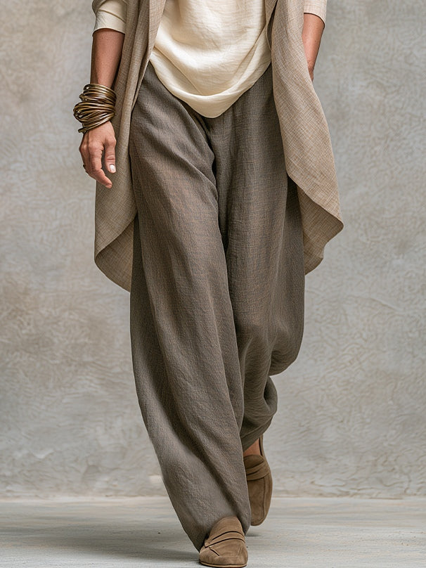 Simona | Conjunto de tres piezas con saco abierto y pantalón de pierna ancha