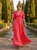 Carolina | Vestido largo fluido con escote en V
