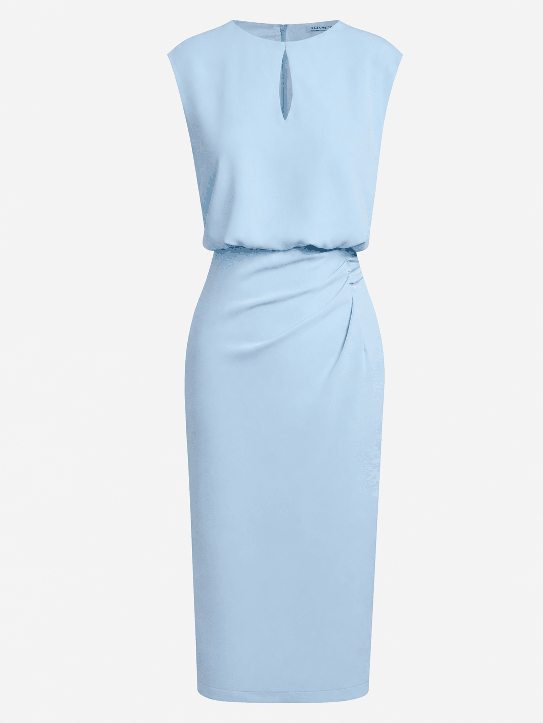 Elvia | Vestido midi drapeado