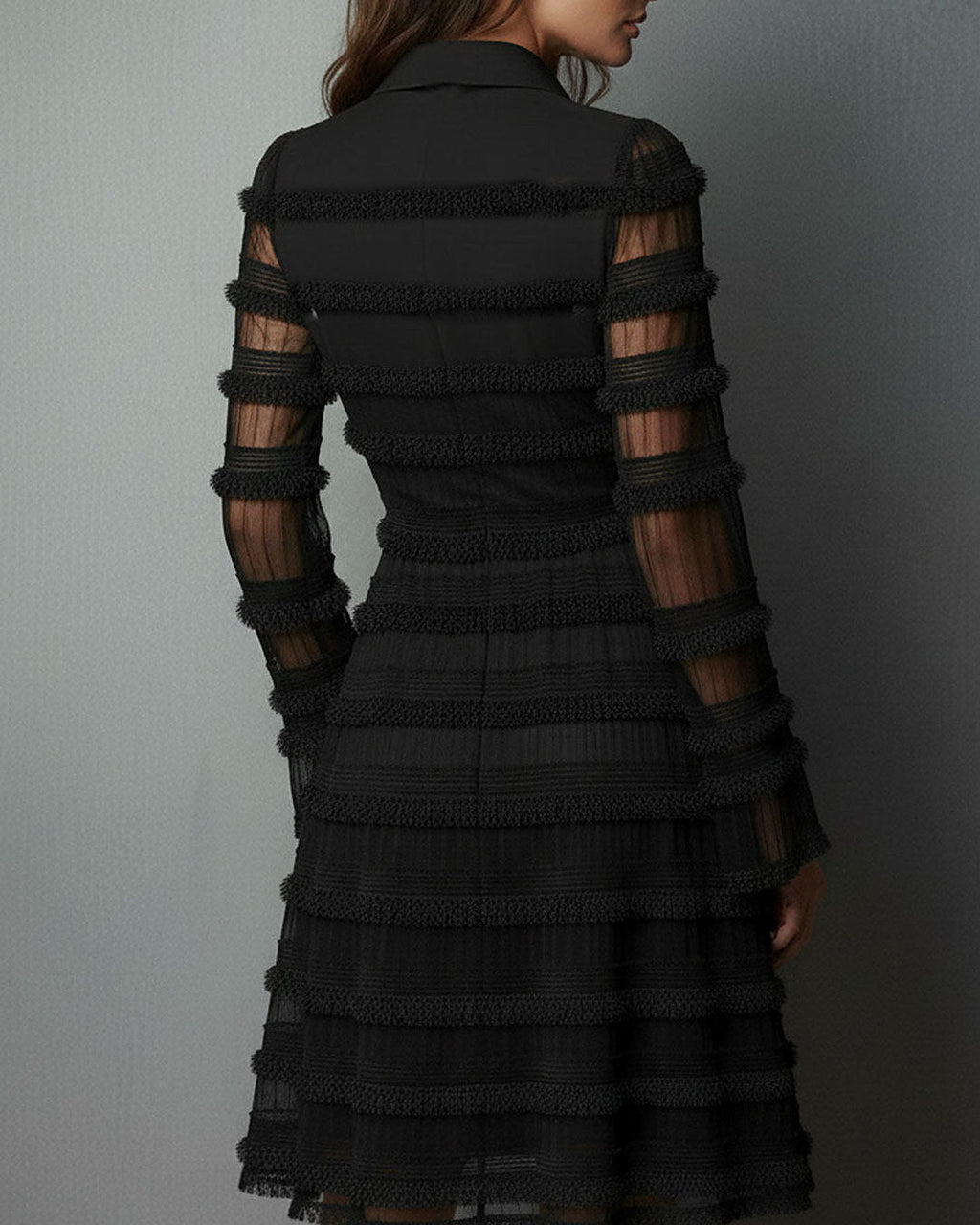 Rosalia | Minivestido con Escote Profundo en V, Negro