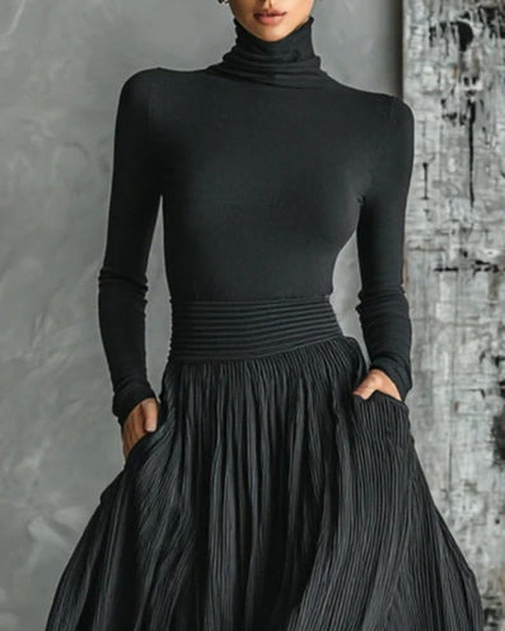 Eva | Conjunto Elegante con Falda Plisada