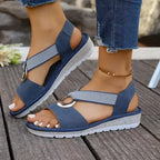 Lucina | Sandalias cómodas con argolla dorada