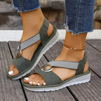 Lucina | Sandalias cómodas con argolla dorada