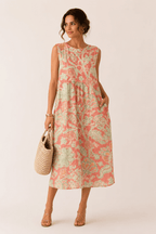 Irene | Vestido midi floral holgado
