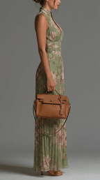 Samara | Jumpsuit floral de chiffon con cintura plisada
