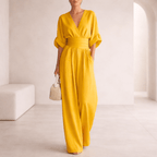 Elina | Jumpsuit de pierna ancha con escote en V