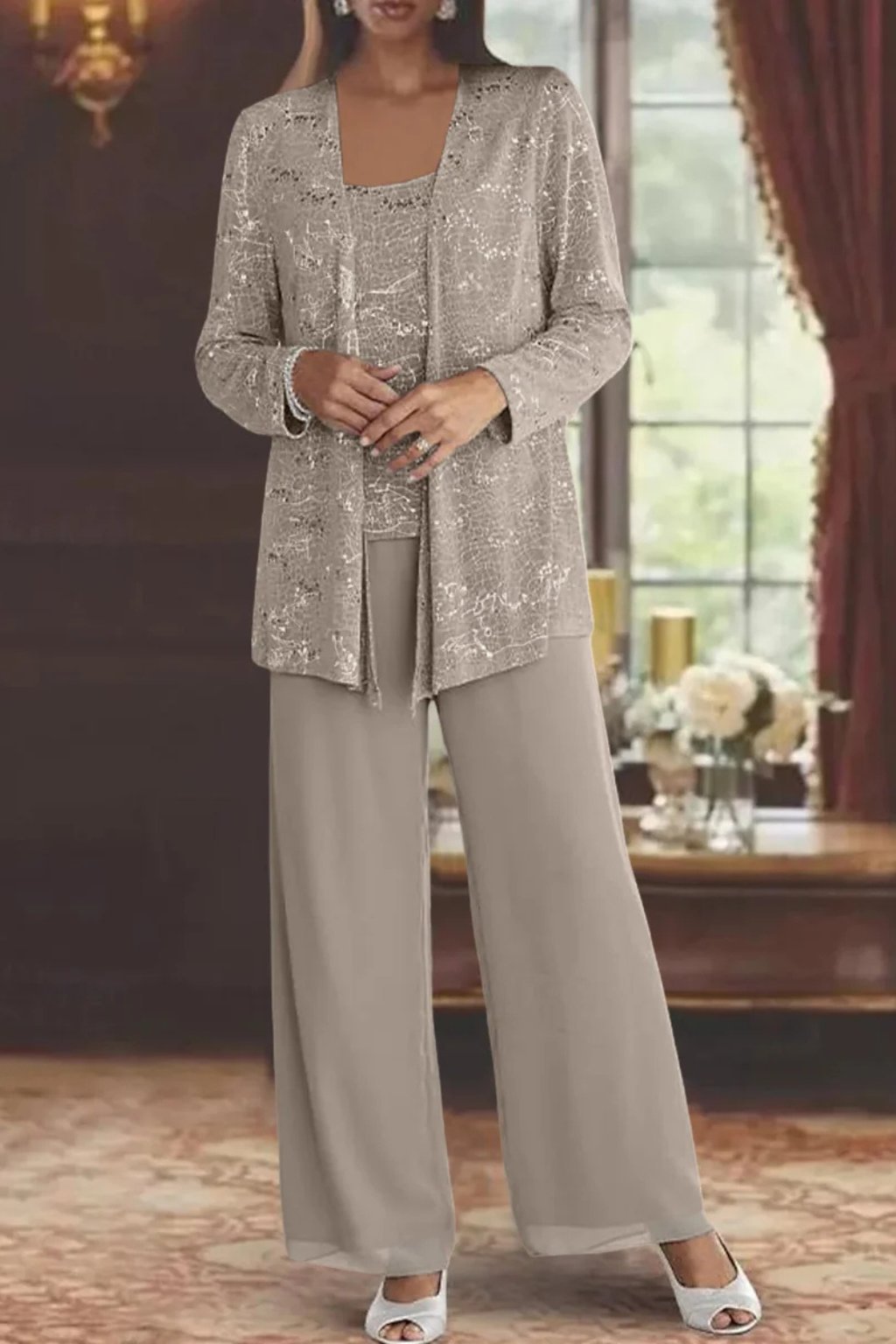 Lunara | Conjunto elegante de tres piezas con pantalón