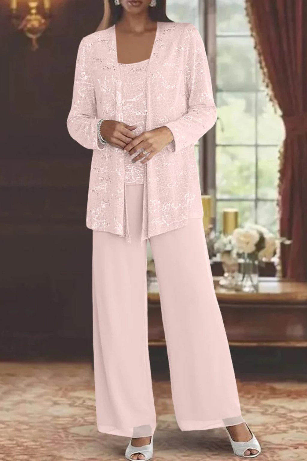 Lunara | Conjunto elegante de tres piezas con pantalón