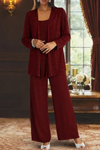 Lunara | Conjunto elegante de tres piezas con pantalón