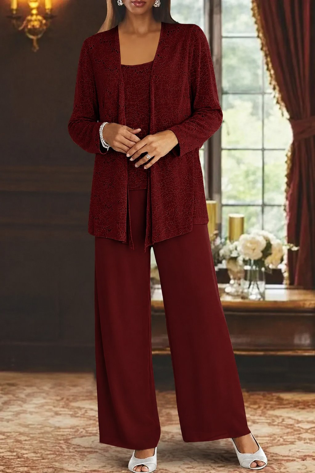 Lunara | Conjunto elegante de tres piezas con pantalón