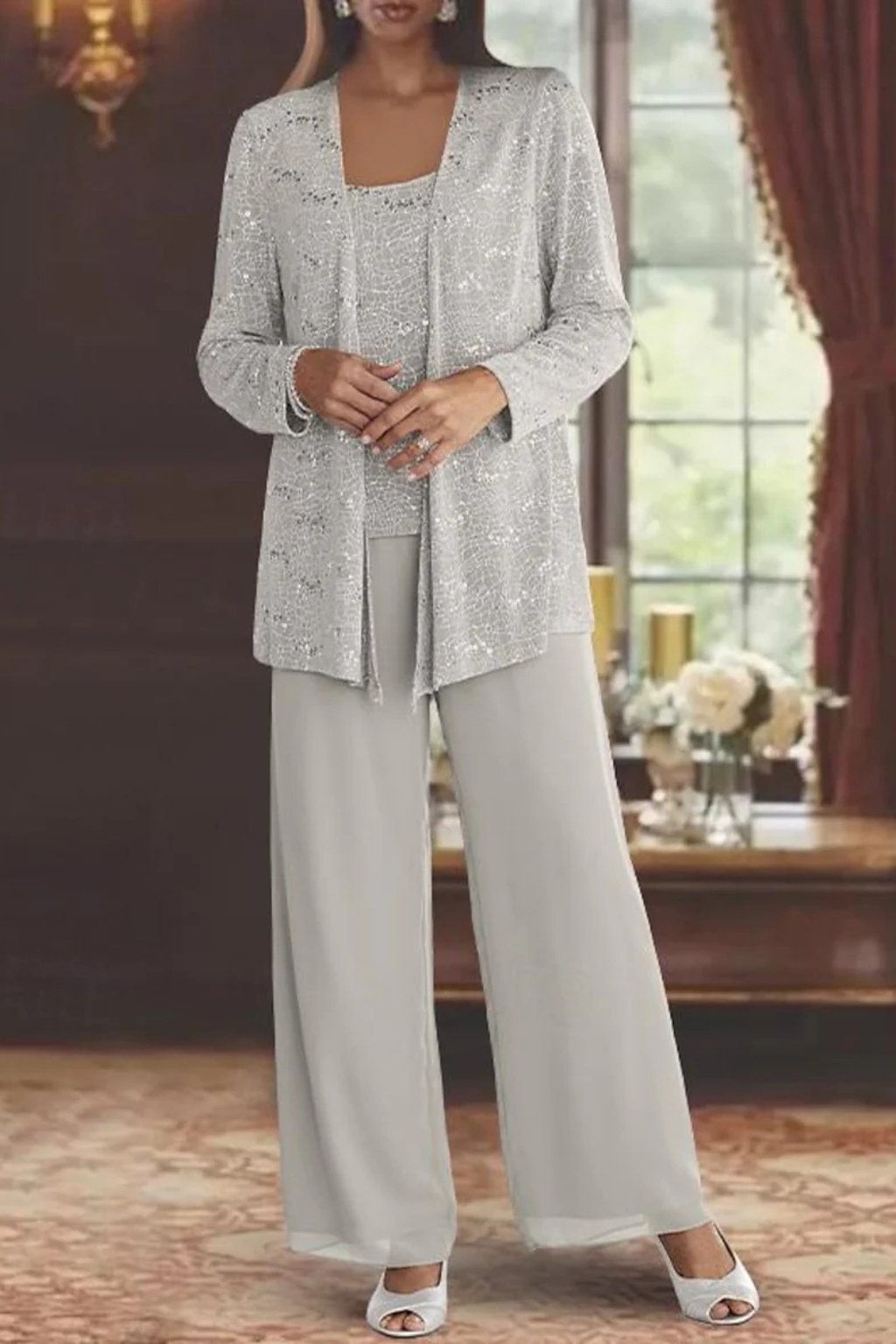 Lunara | Conjunto elegante de tres piezas con pantalón